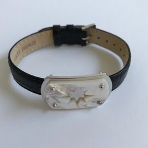 Honora Mother of Pearl, Silver + Leather Bracelet